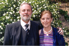 Profesor Joćo Huffstot e sua esposa Luz em Portugal